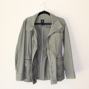 Army green over coat